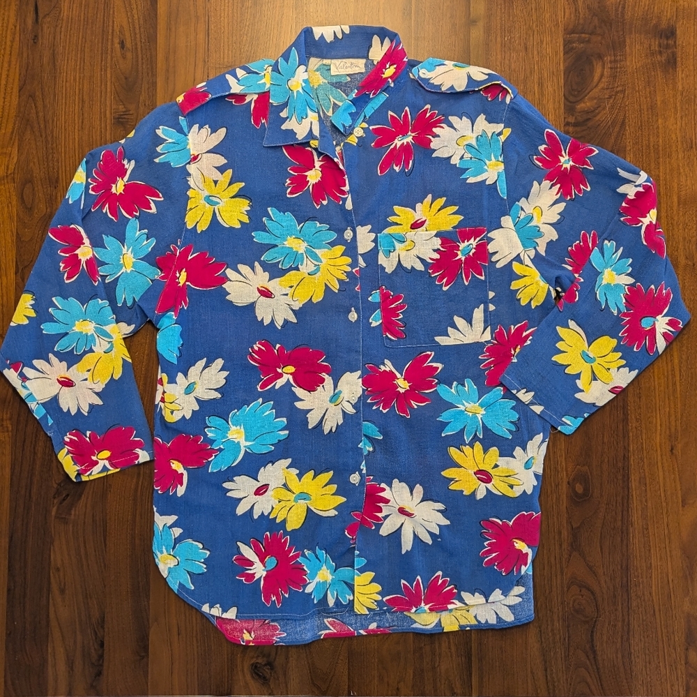 Vintage Floral Button Up